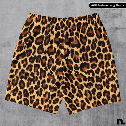 Cheetah Pattern Long Shorts