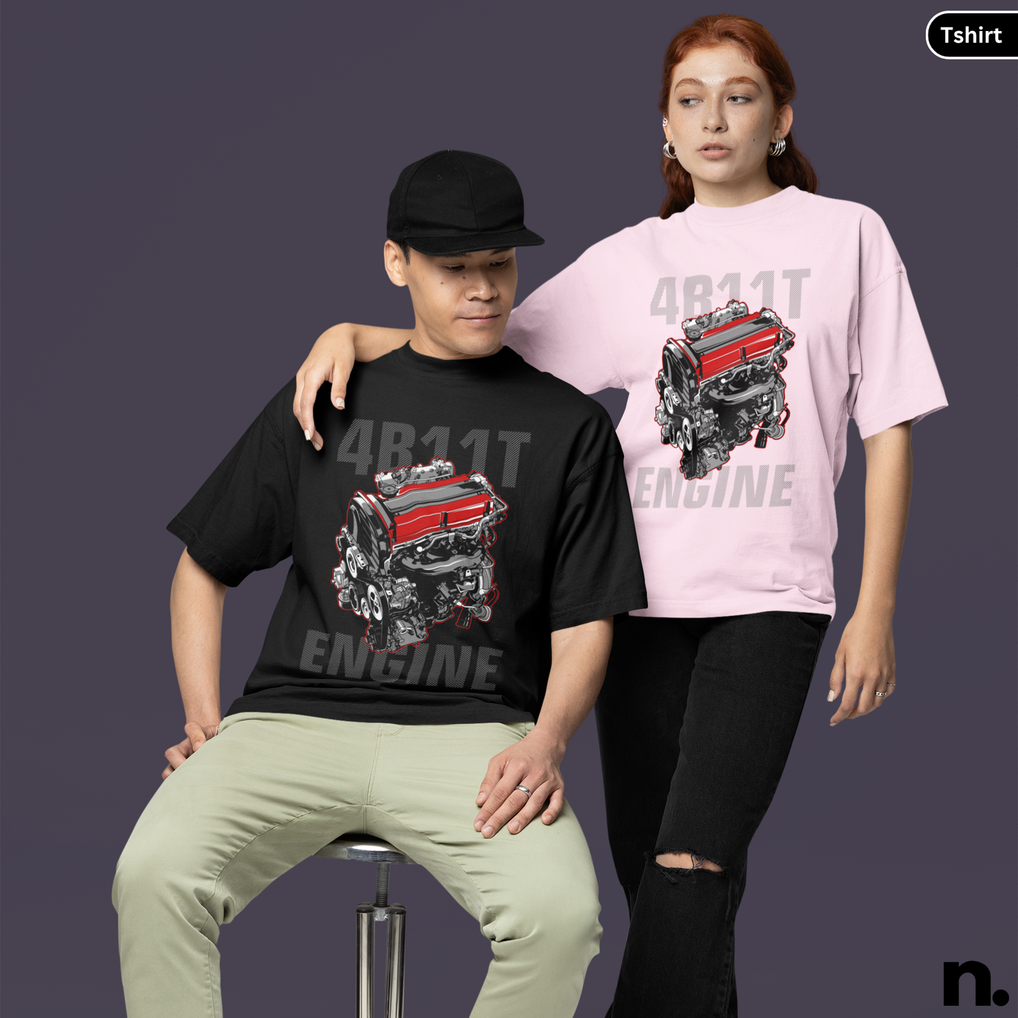 4B11T Engine Illustration T-Shirt