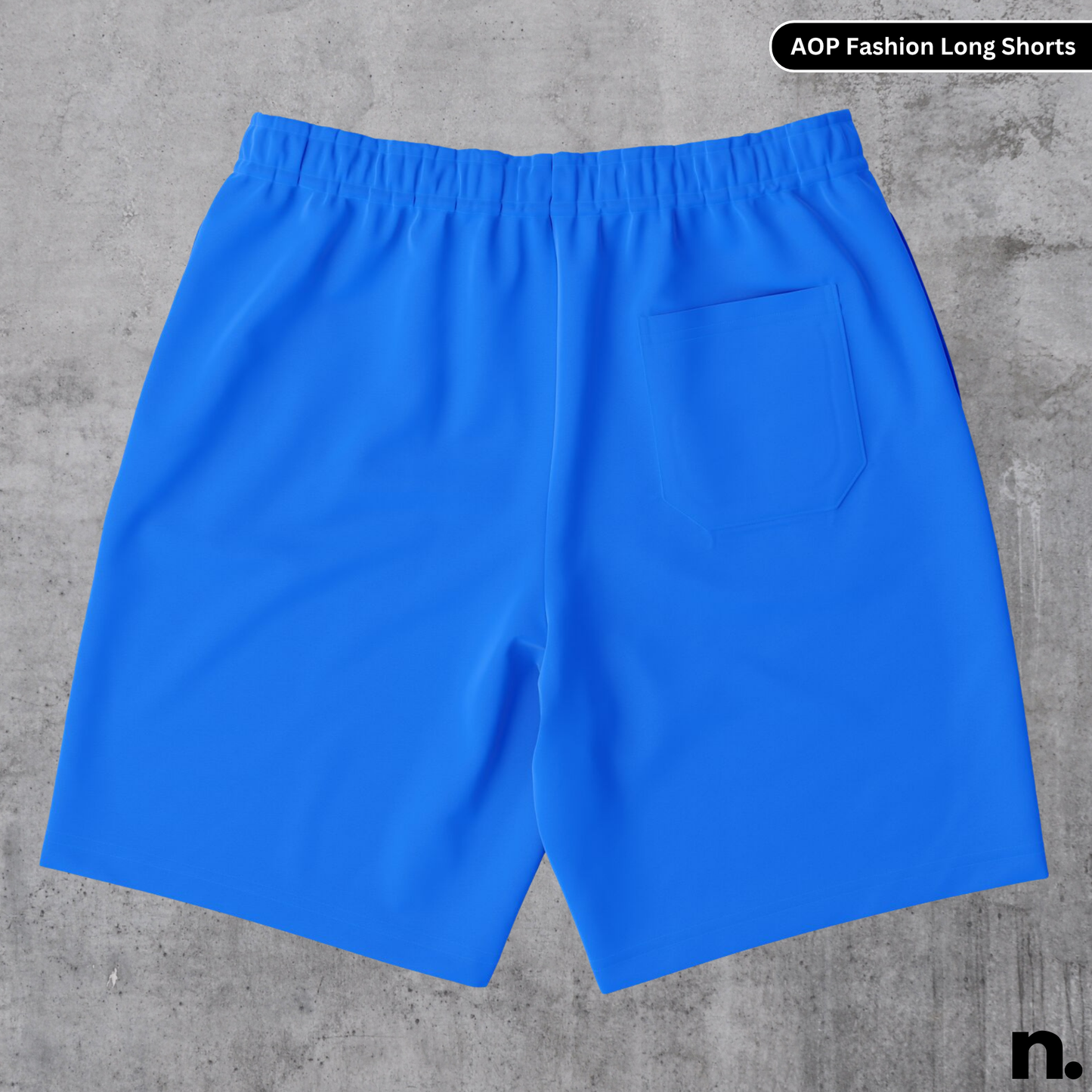 Black Blue Stripe Pattern Streetwear Long Shorts
