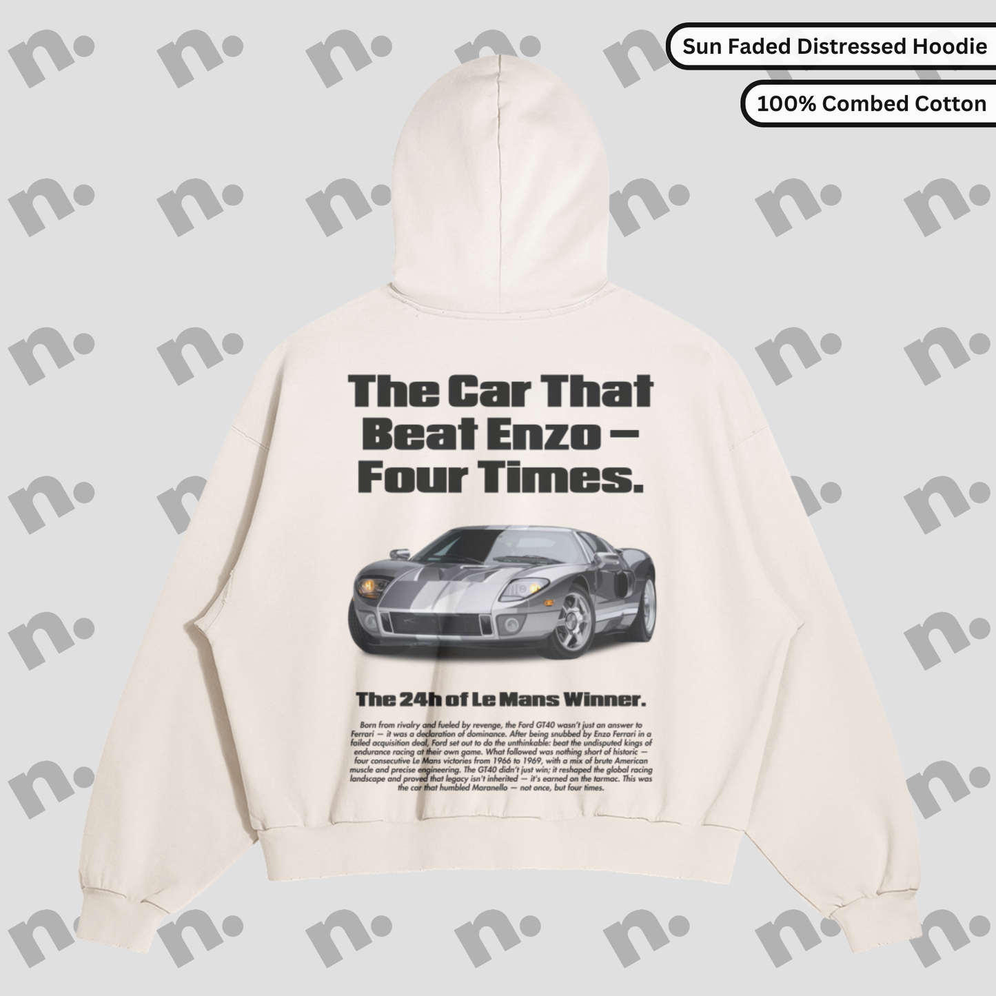 Title,Alt Text,Tags
GT40 The Car That Beat Enzo Oversized Sun Faded Distressed Tee,"GT40 The Car That Beat Enzo Oversized Sun Faded Distressed Tee featuring a vintage motorsport-inspired design with a relaxed fit and retro worn look.","GT40, Car That Beat Enzo, Oversized Tee, Distressed T-Shirt, Sun Faded Tee, Vintage Car Shirt, Motorsport Shirt, Retro Racing Tee, Classic Car Apparel, Streetwear Tee, Men's Vintage Tee, Washed Tee, Graphic Tee, Car Enthusiast Clothing"
GT40 The Car That Beat Enzo Sun Faded D
