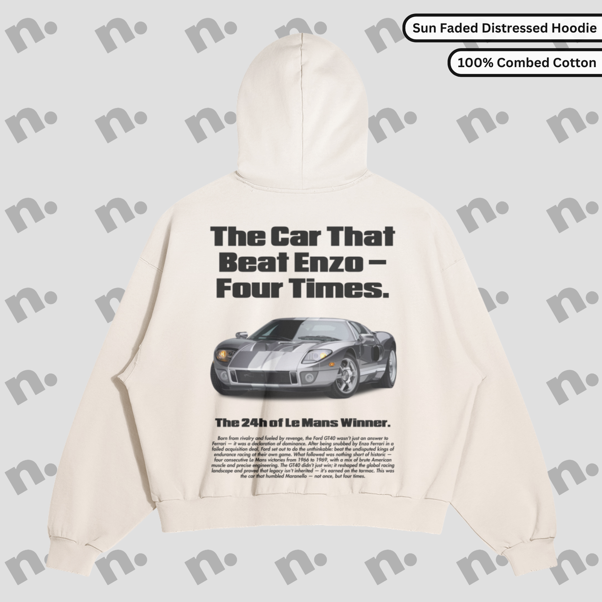 Title,Alt Text,Tags
GT40 The Car That Beat Enzo Oversized Sun Faded Distressed Tee,"GT40 The Car That Beat Enzo Oversized Sun Faded Distressed Tee featuring a vintage motorsport-inspired design with a relaxed fit and retro worn look.","GT40, Car That Beat Enzo, Oversized Tee, Distressed T-Shirt, Sun Faded Tee, Vintage Car Shirt, Motorsport Shirt, Retro Racing Tee, Classic Car Apparel, Streetwear Tee, Men's Vintage Tee, Washed Tee, Graphic Tee, Car Enthusiast Clothing"
GT40 The Car That Beat Enzo Sun Faded D