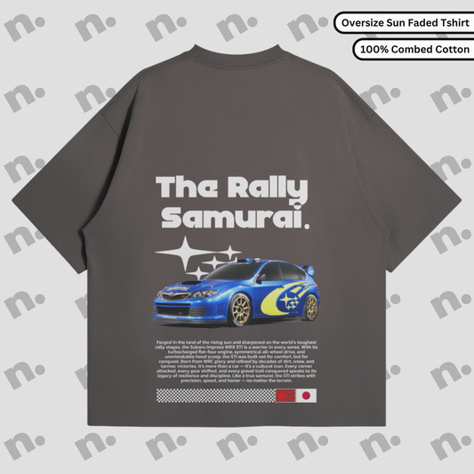 Rally Samurai Oversized Premium Tee – Streetwear-style oversized t-shirt with bold samurai graphic and premium fabric.

