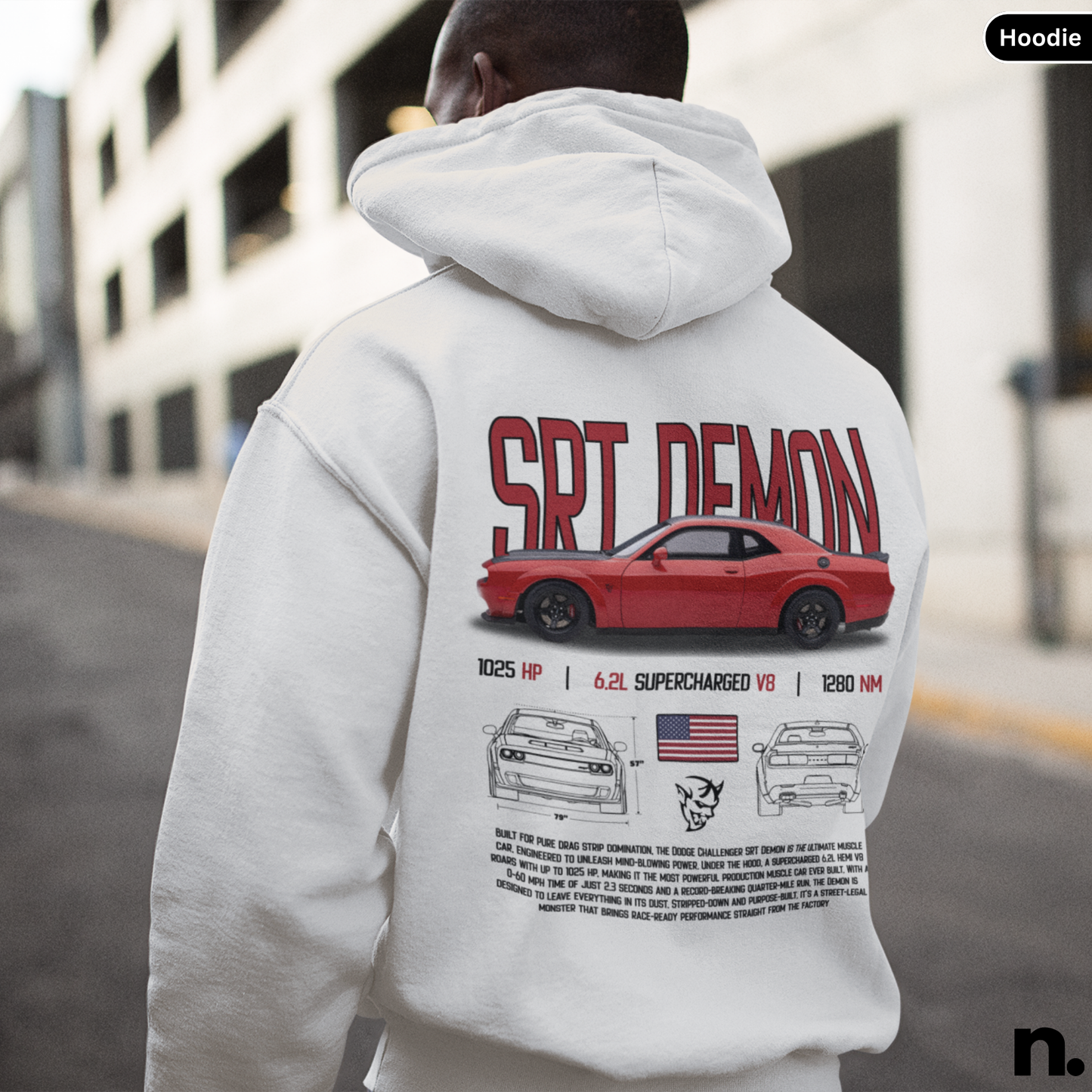 SRT Demon Poster Style Hoodie