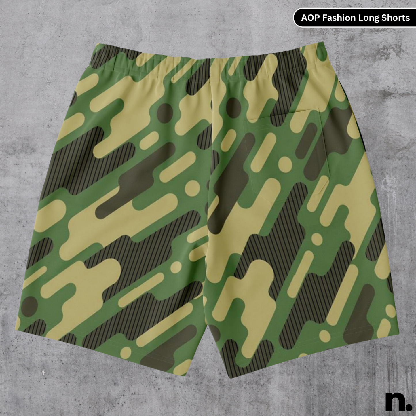 Geometric Camo Fashion Long Shorts