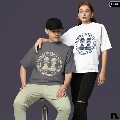 Petrov Defense Club Chess Inspired Unisex Tee
