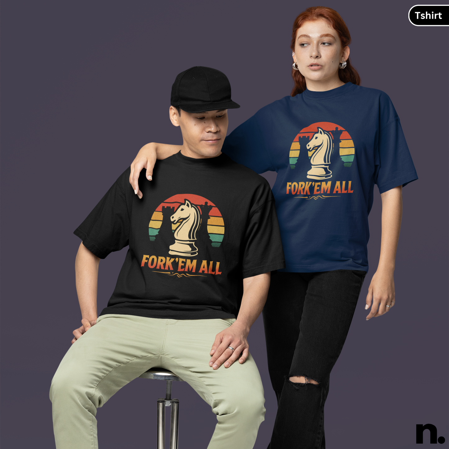 Knight Fork'em All Chess Funny Unisex Tee