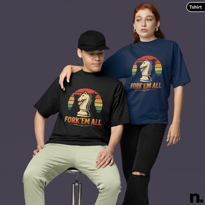 Knight Fork'em All Chess Funny Unisex Tee