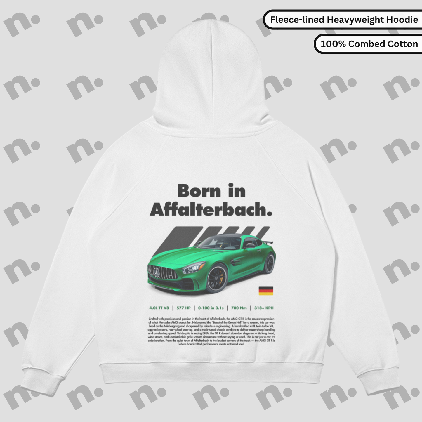 Born in Affalterbach Fleece-lined Premium Pullover Hoodie