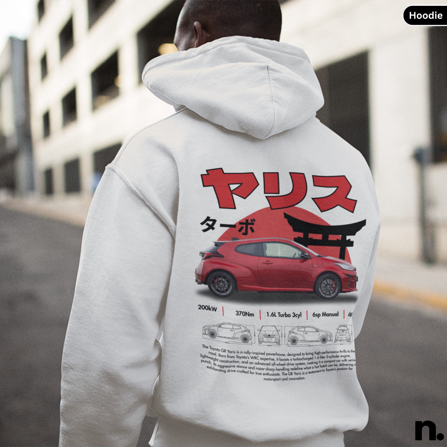 JDM GR Yaris Poster Style Hoodie