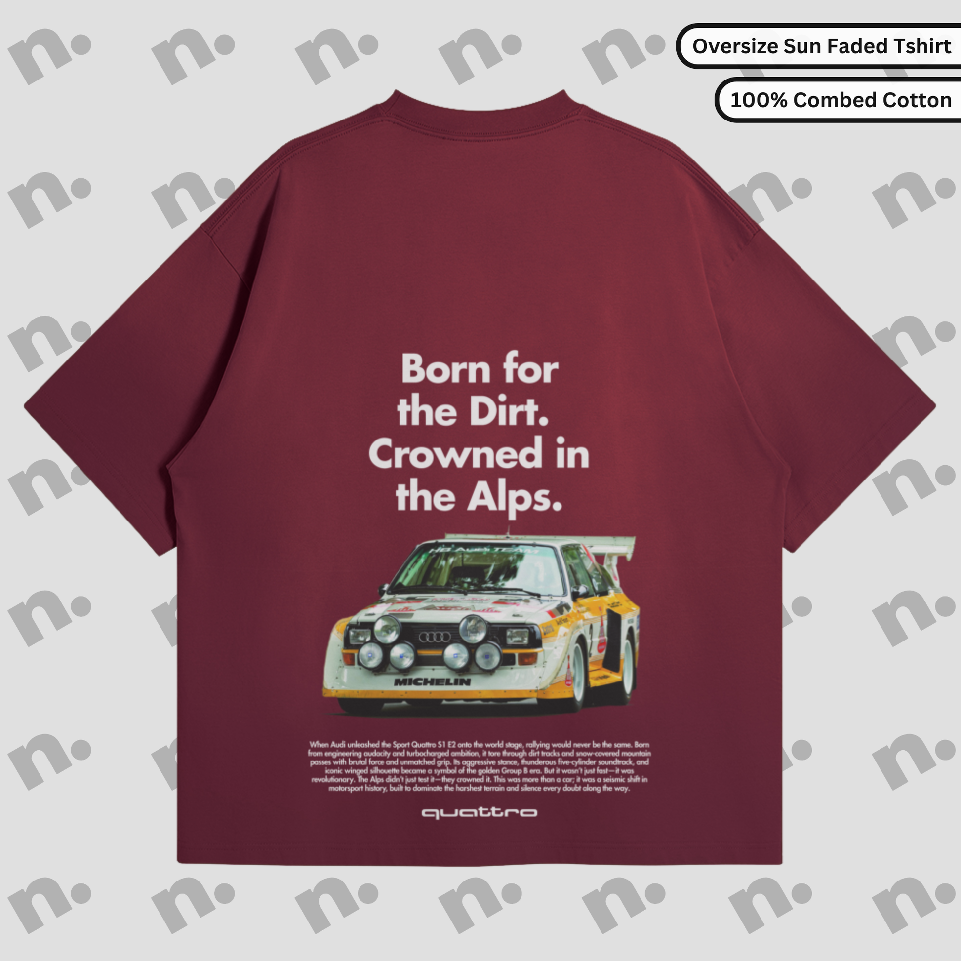 Rally Samurai Oversized Premium Tee – Streetwear-inspired oversized t-shirt featuring a bold samurai graphic and premium cotton fabric.

