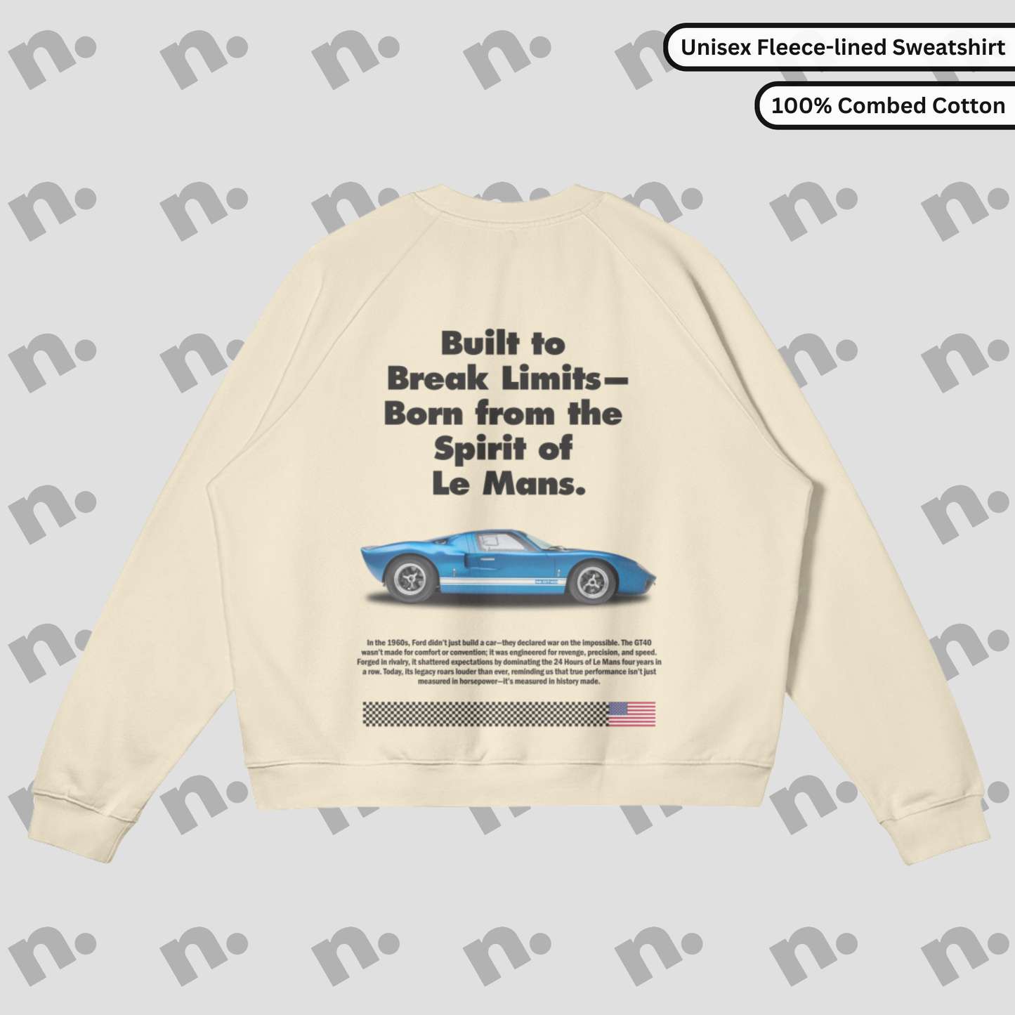 GT40 Inspired Fleece-lined Premium Sweatshirt