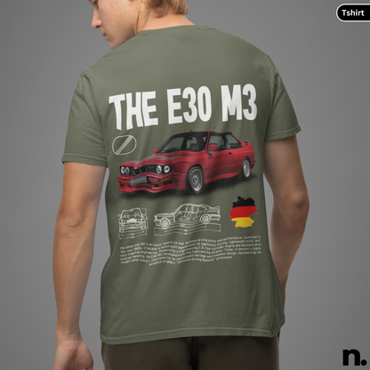E30 M3 Poster Style T-shirt