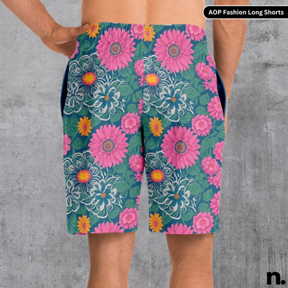 Nerdotopia Floral Pattern Long Shorts
