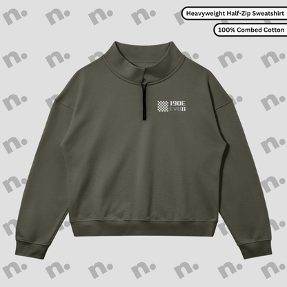 190E Evo II Inspired Half-Zip Stand Collar Sweatshirt