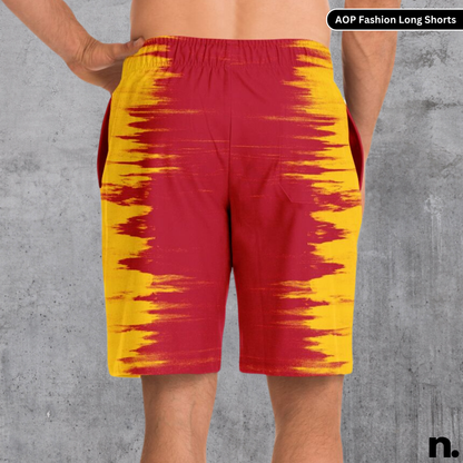 Color Diffusion Grunge Long Shorts