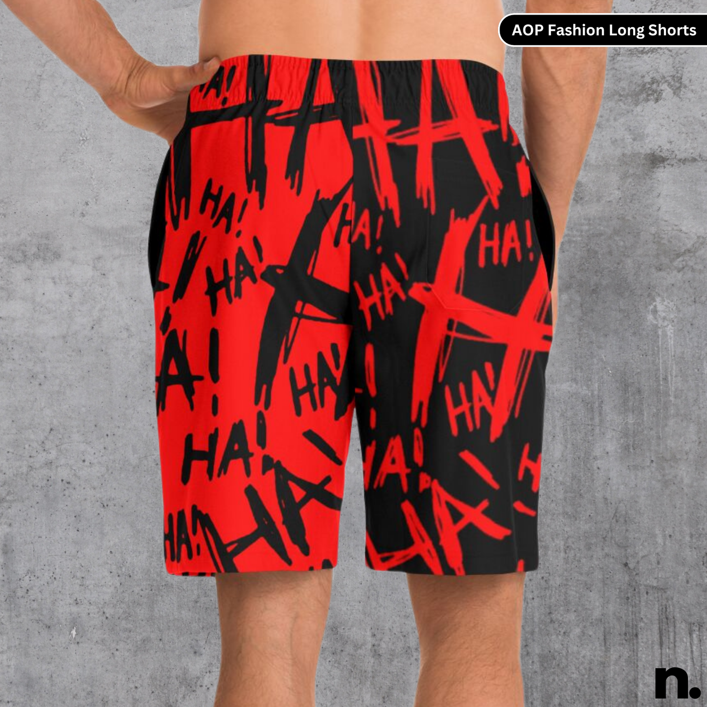 Haha Joker Inverted Inspired Fashion Long Shorts