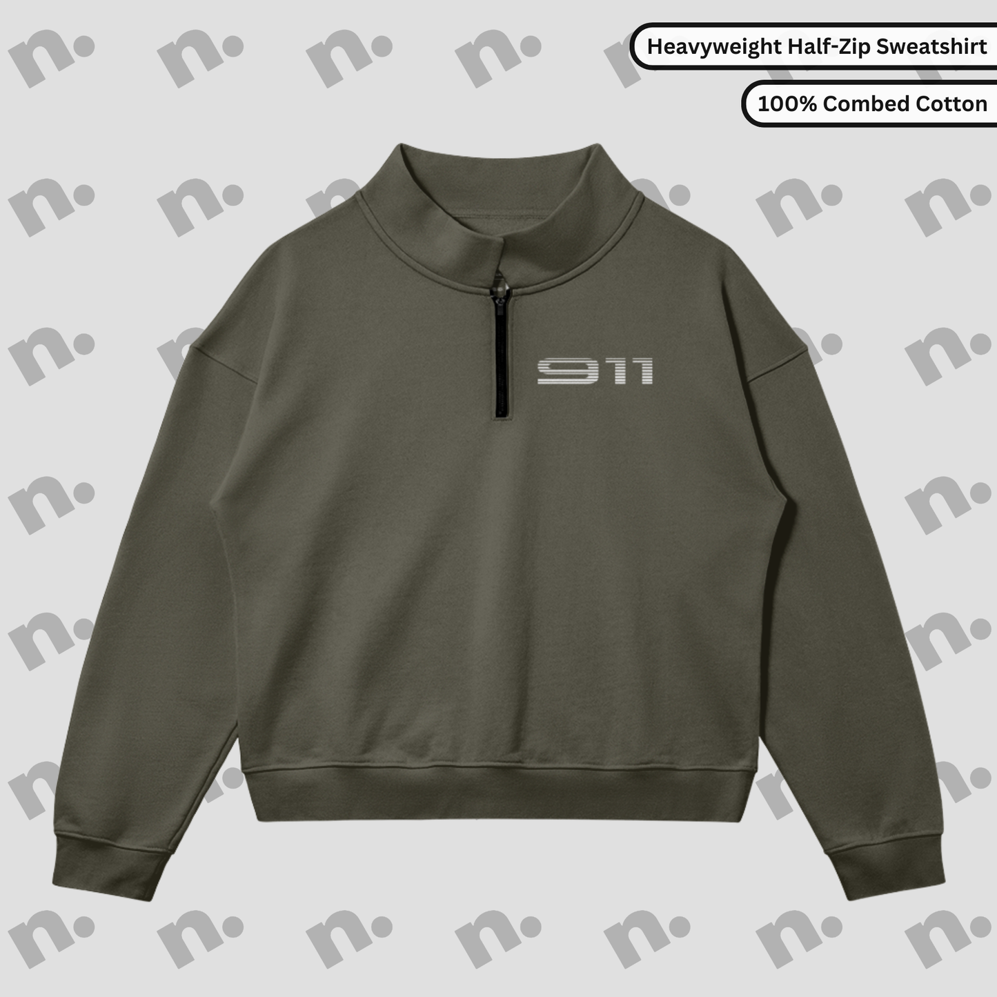 911 Legacy Inspired Stand Collar Half-Zip Sweatshirt