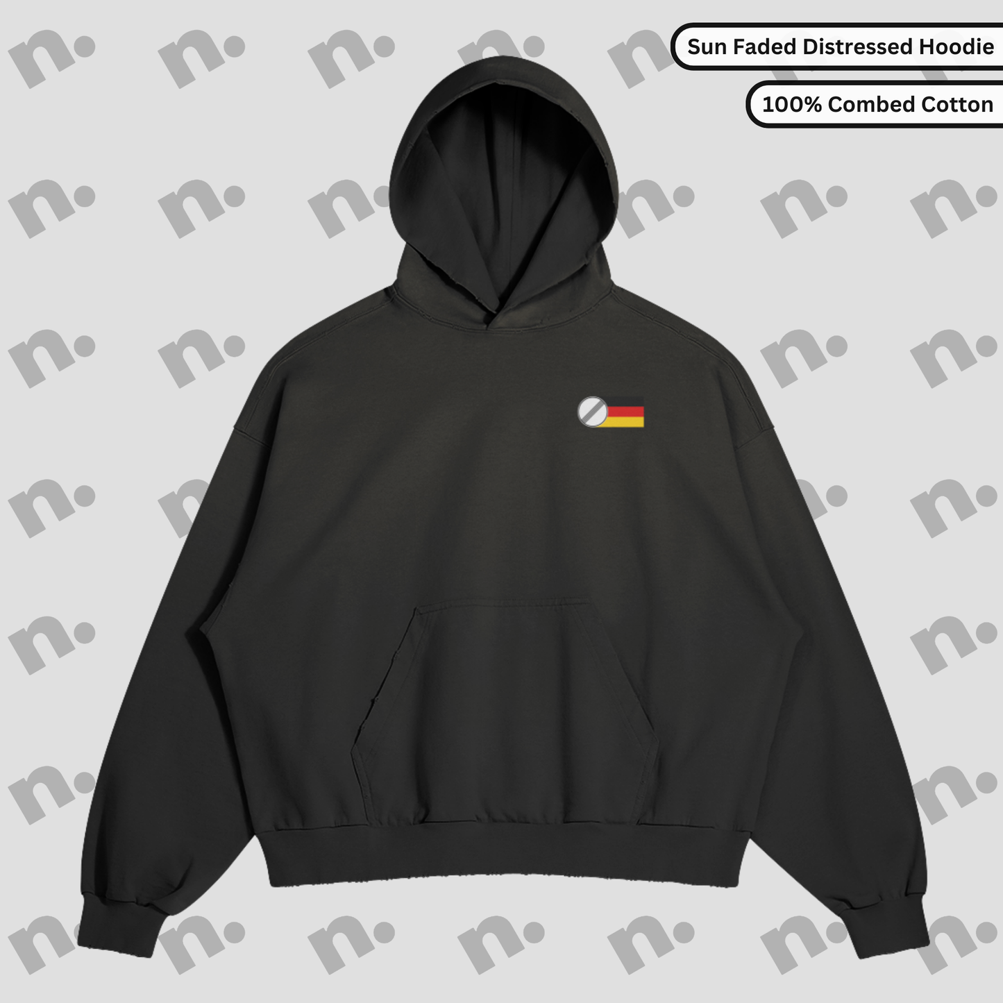 Recession Runner Sud Faded Distressed Premium Hoodie