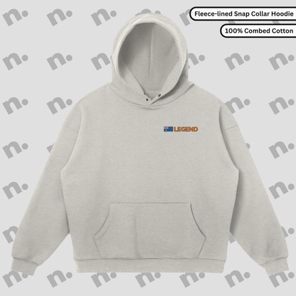 LEAN. LOUD. LEGENDARY. – Aussie Heritage Snap Collar Premium Hoodie