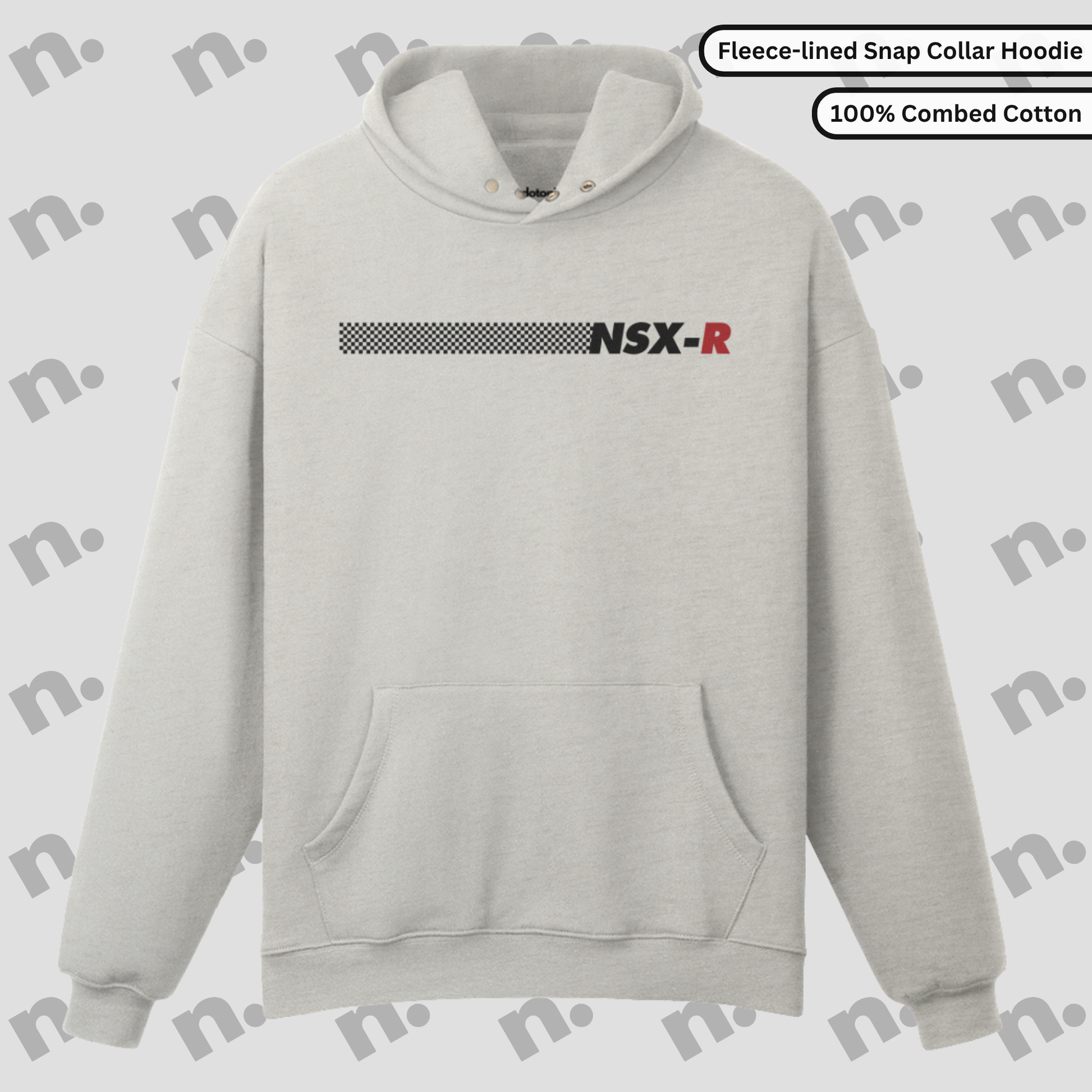 Fleece-lined heavyweight pullover with snap collar and bronze buttons, inspired by precision motorsport design.