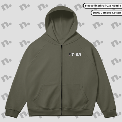 T5R Brick Premium Fleece-lined Zip-up Hoodie