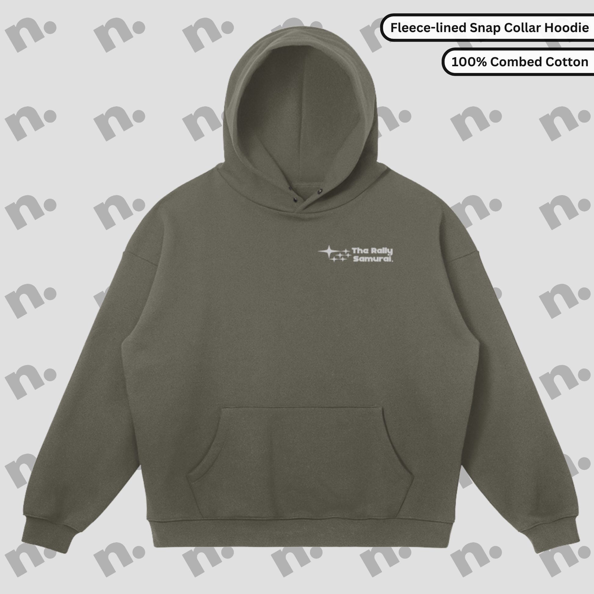 Snap Collar Hoodie – Stylish hoodie featuring a unique snap-button collar and comfortable fit for everyday streetwear.

