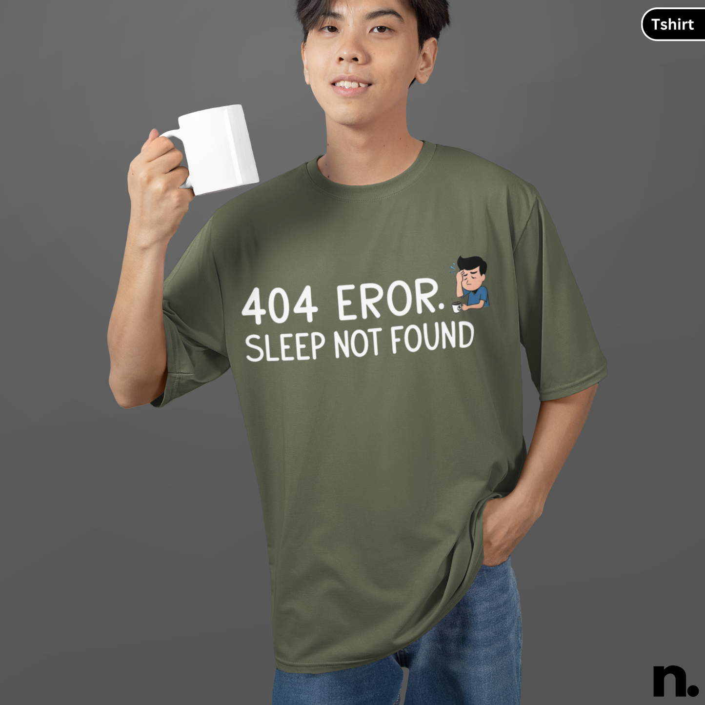 404 Error Sleep Not Found Funny Developer Cotton T-Shirt