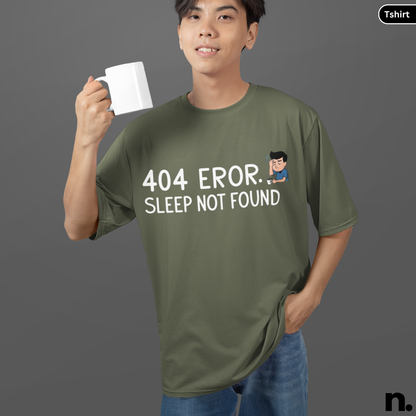 404 Error Sleep Not Found Funny Developer Cotton T-Shirt