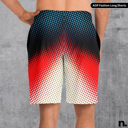 Color Diffusion Pattern Fashion Long Shorts