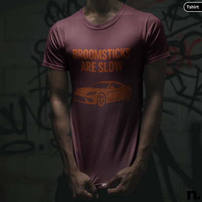 Broomsticks Are Slow Unisex Halloween Tee