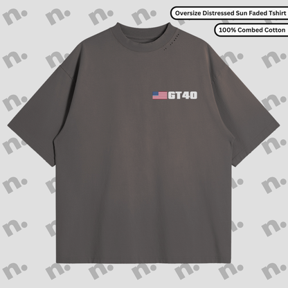 The Car That Beat Enzo Oversized Sun Faded Distressed Tee
