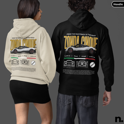 Zonda Hypercar Poster Style Hoodie