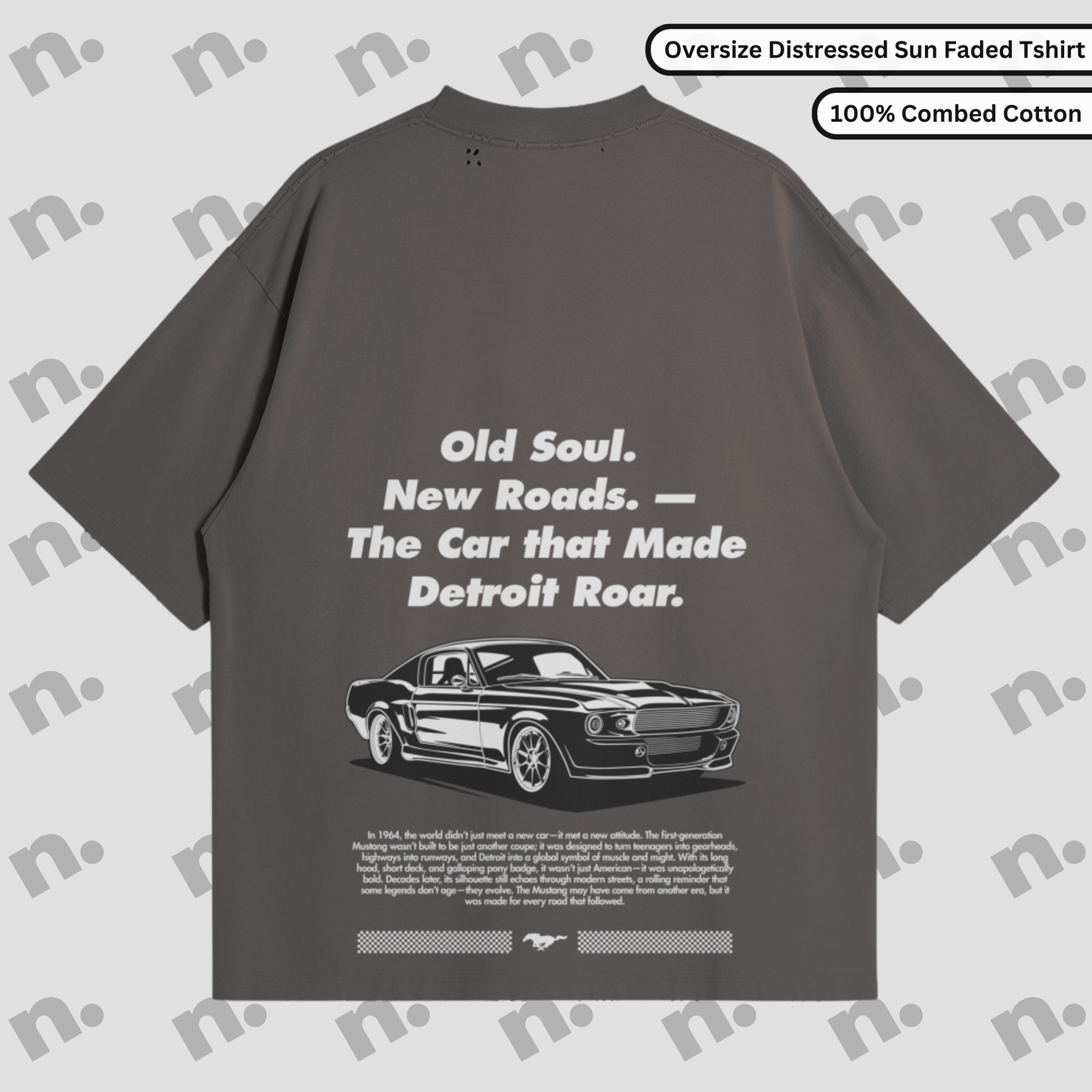 Old Soul Stang Distressed Oversized Tee