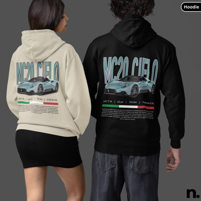 MC20 Cielo Hypercar Poster Style Hoodie