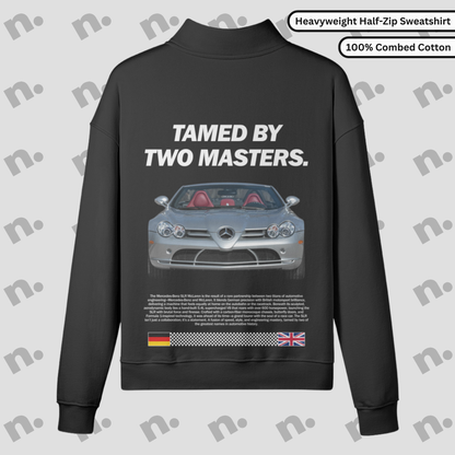 TAMED BY TWO MASTERS Premium Half-Zip Sweatshirt