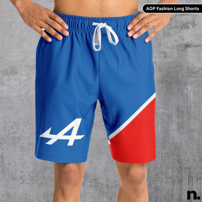 Alpine F1 Inspired Long Shorts
