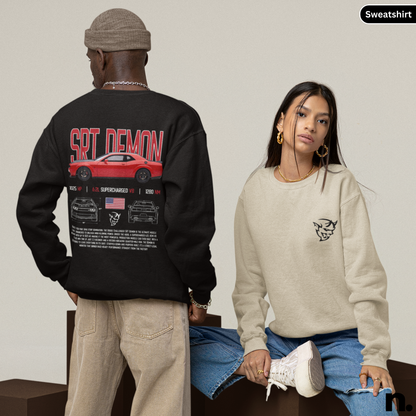 SRT Demon Poster Style Crewneck Sweatshirt