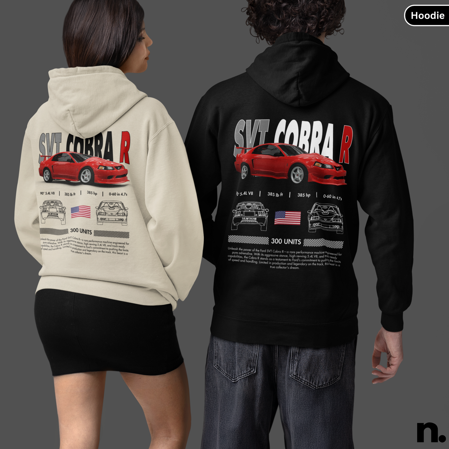 American Muscle Cobra R Poster Style Hoodie