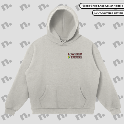 Lowered Empire – Fleece-lined Snap Collar Hoodie