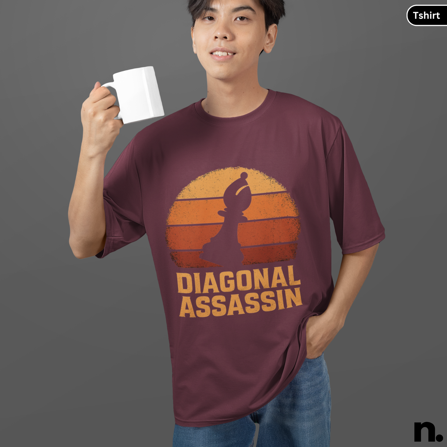Diagonal Assassin Bishop Chess Unisex Tee