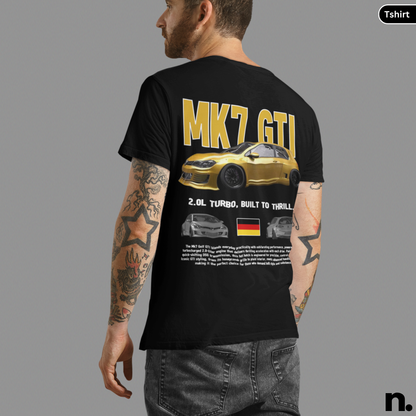 VW Golf GTI MK7 Poster Style Unisex Cotton Tee
