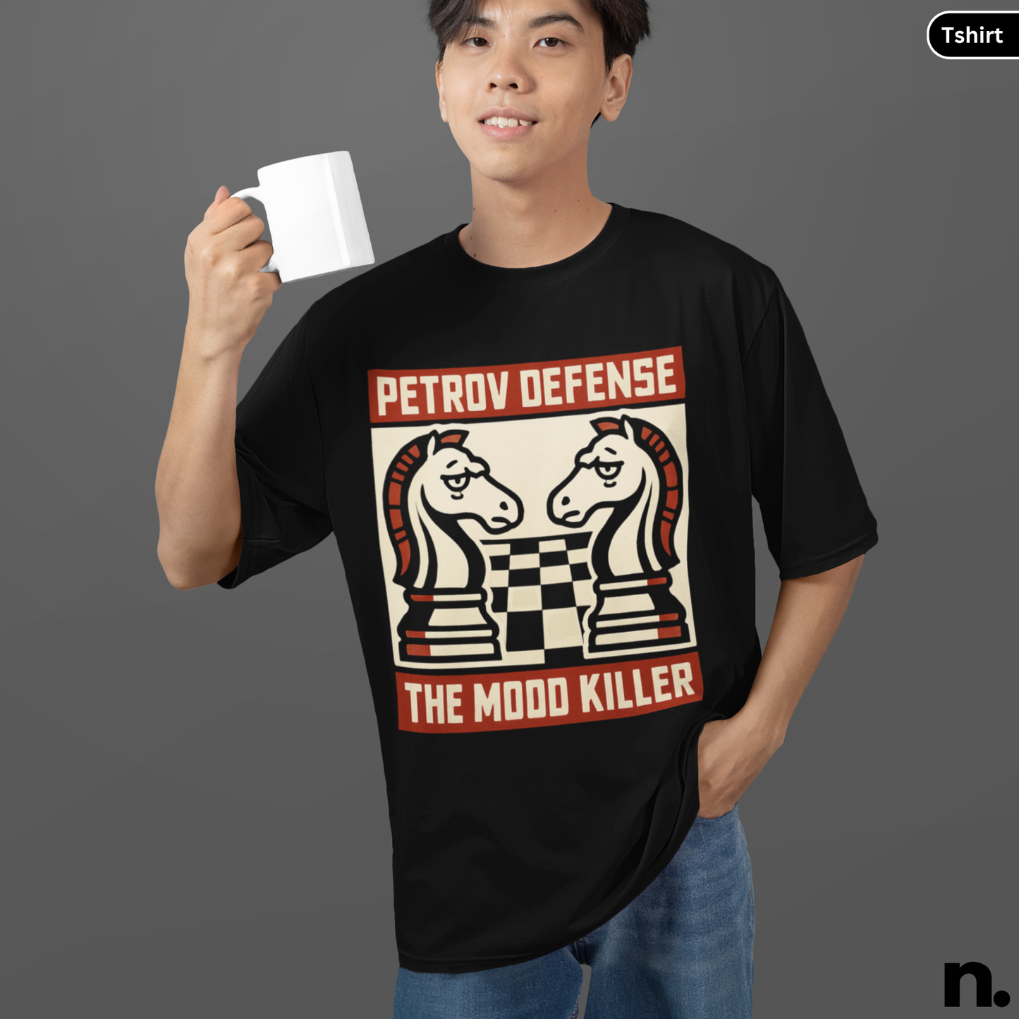 Petrov Defense Poster Style Chess Inspired Unisex Tee