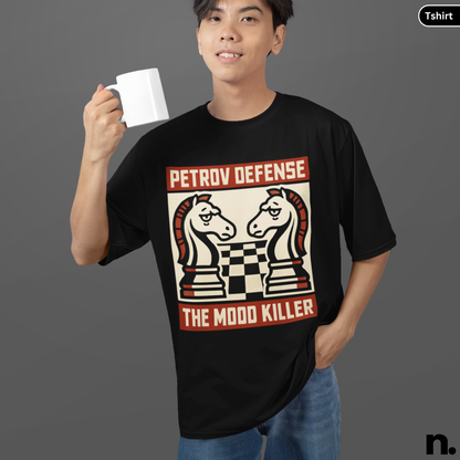 Petrov Defense Poster Style Chess Inspired Unisex Tee