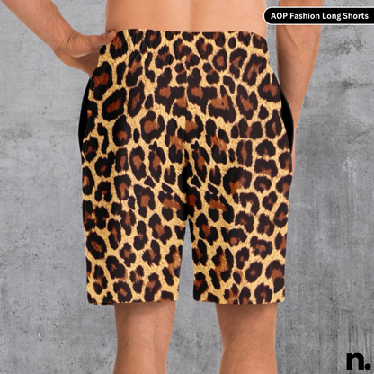 Cheetah Pattern Long Shorts