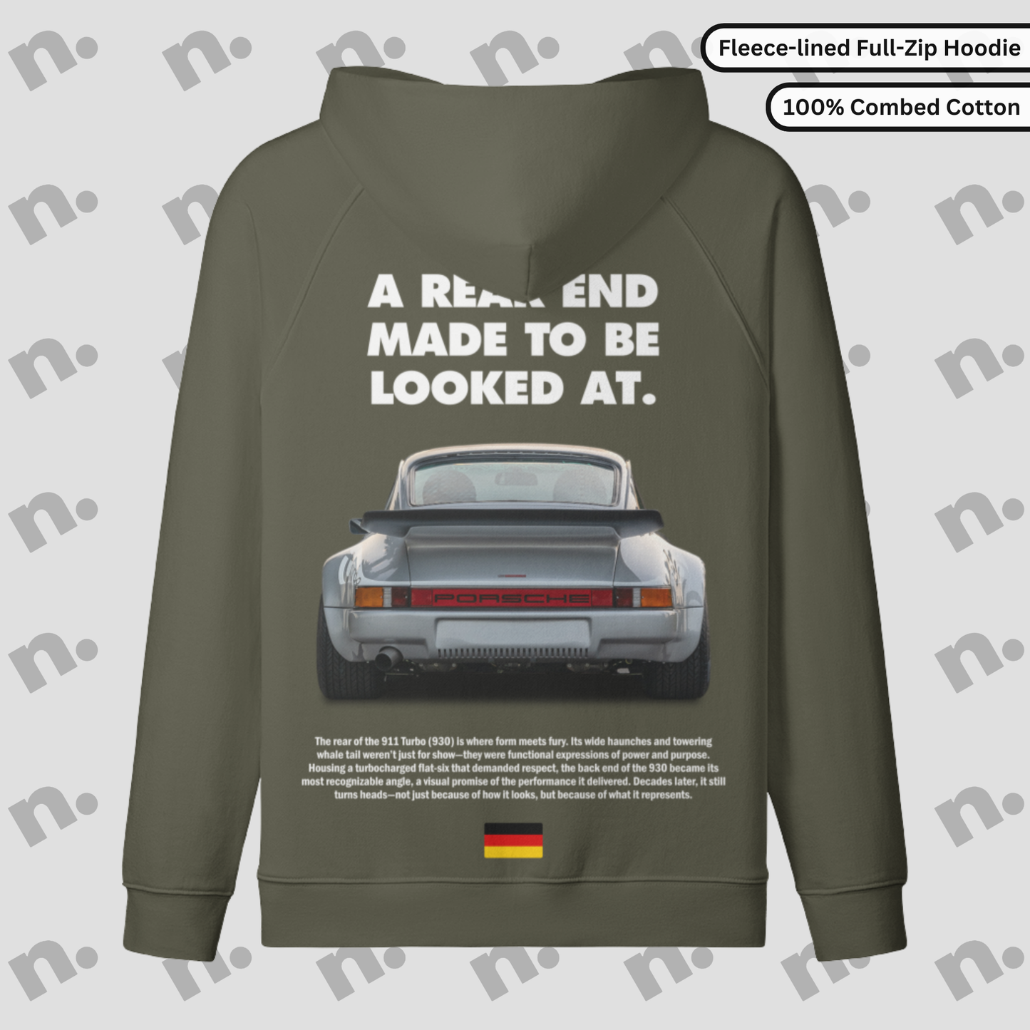 930 Rear End Full-Zip Fleece-lined Premium Hoodie