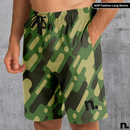Geometric Camo Fashion Long Shorts