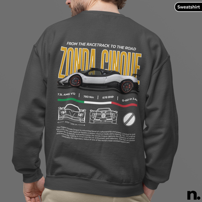 Zonda Hypercar Poster Style Sweatshirt