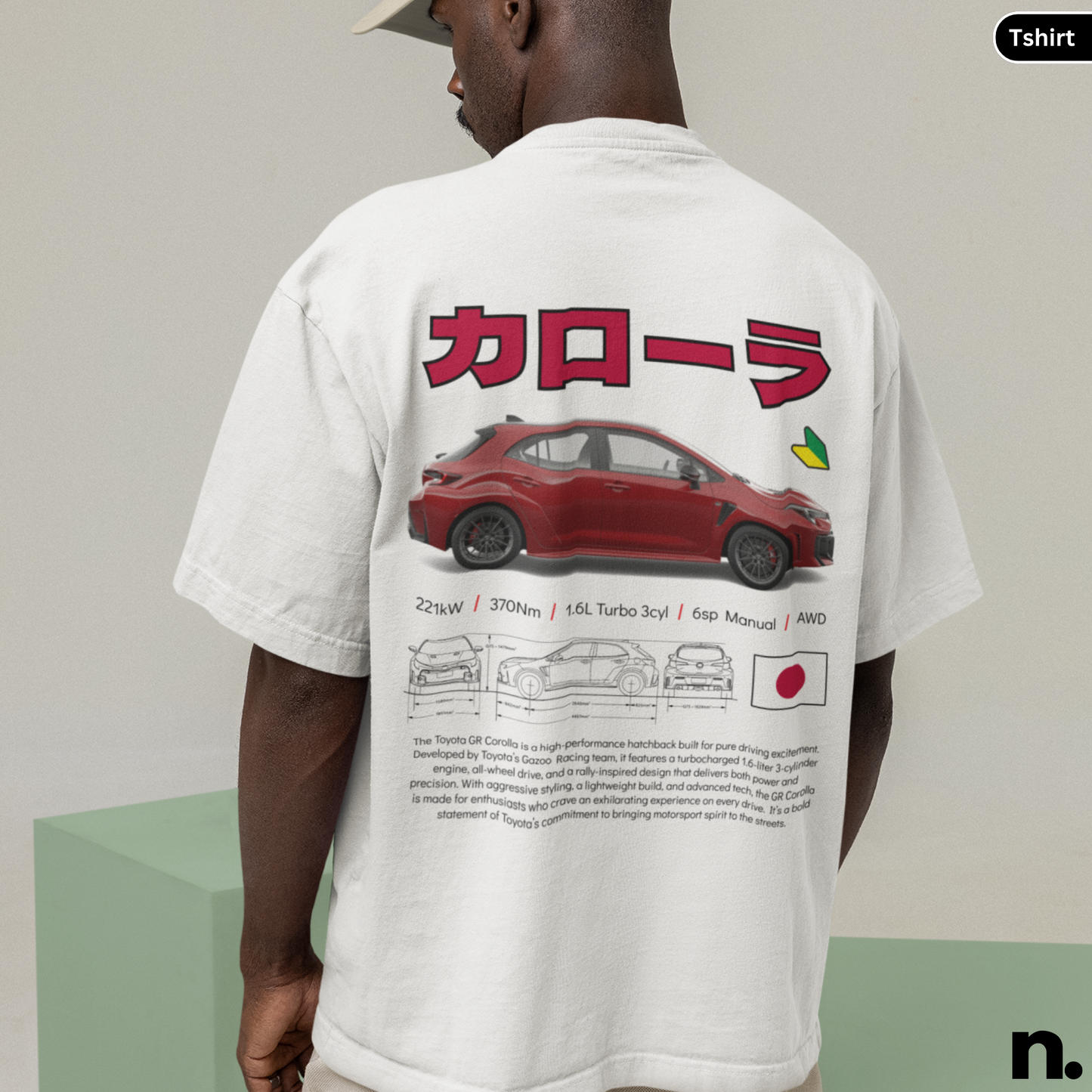 JDM GR Corolla Poster Style T-shirt