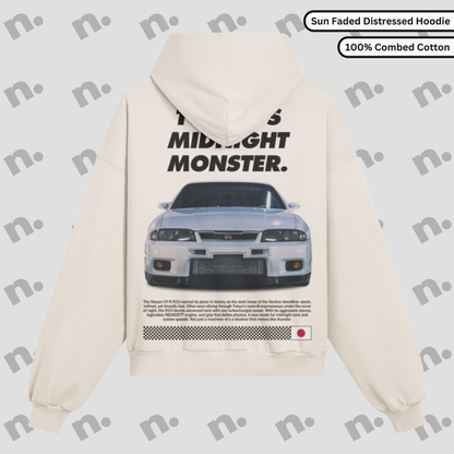 TOKYO’S MIDNIGHT MONSTER. – R33 Distressed Premium Hoodie