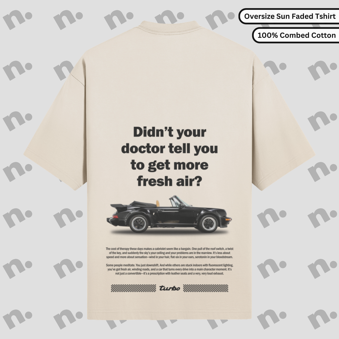911 Cabriolet-Inspired Premium Oversized Tee